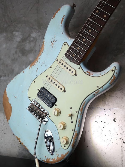 Fender CS '62 Stratocaster S-S-H / Heavy Relic / Sonic Blue
