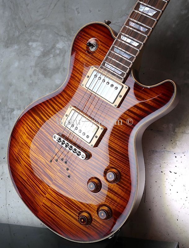 David Thomas McNaught Vintage Single Cut Light Tigers Eye Burst