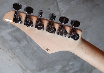 Suhr Standard Zebra PU / Half Matching HEAD /Lime Green Burst