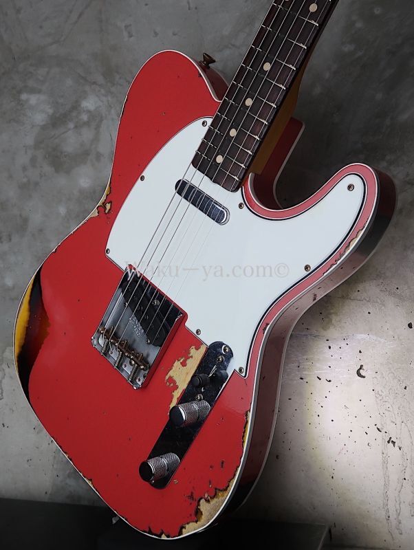 Fender Custom Shop '60 Telecaster Custom - Handwound Pick-Ups / Fiesta Red Over 3-Tone Sunburst / Heavy Relic