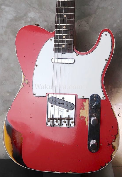 Fender Custom Shop '60 Telecaster Custom - Handwound Pick-Ups / Fiesta Red Over 3-Tone Sunburst / Heavy Relic
