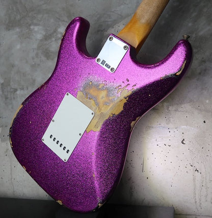 Fender Custom Shop ’62 Stratocaster Heavy Relic / Magenta Sparkle