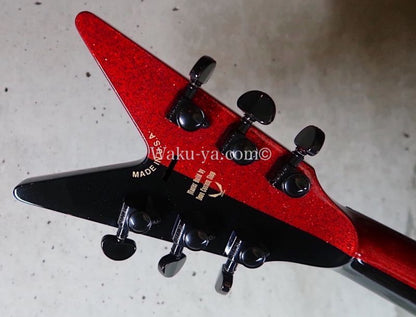 Dean USA Custom Shop Michael Schenker Flying V Yin Yang / Black & Red Sparkle