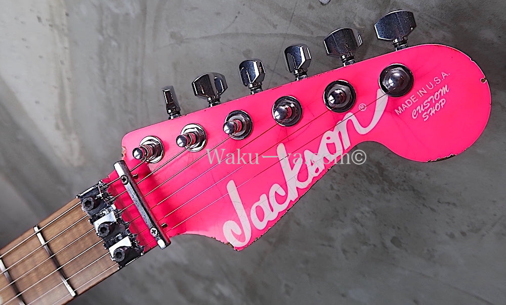Jackson USA Custom Shop " Master Built" Dinky HSH Relic / Neon Pink